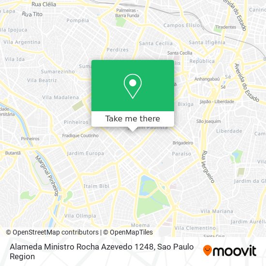 Mapa Alameda Ministro Rocha Azevedo 1248