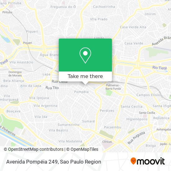 Mapa Avenida Pompéia 249