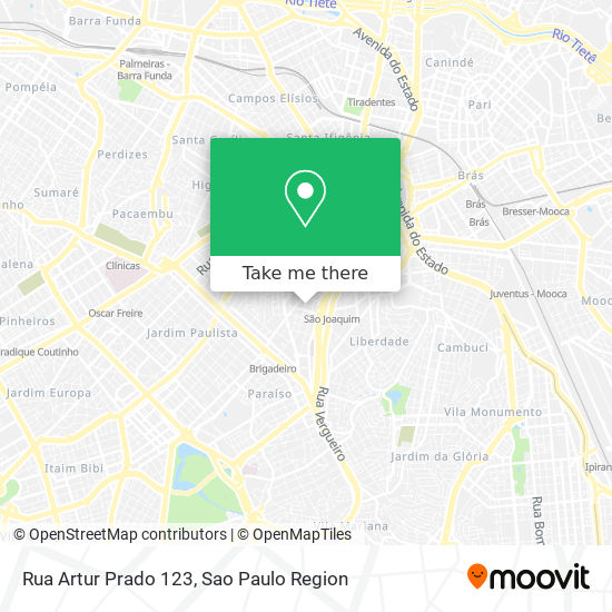 Mapa Rua Artur Prado 123