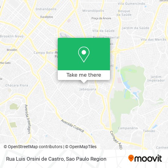 Mapa Rua Luis Orsini de Castro