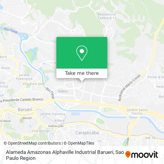 Alameda Amazonas  Alphaville Industrial  Barueri map