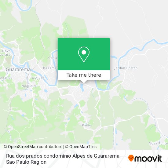 Mapa Rua dos prados  condomínio Alpes de Guararema