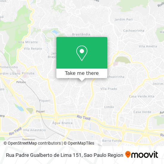 Mapa Rua Padre Gualberto de Lima 151