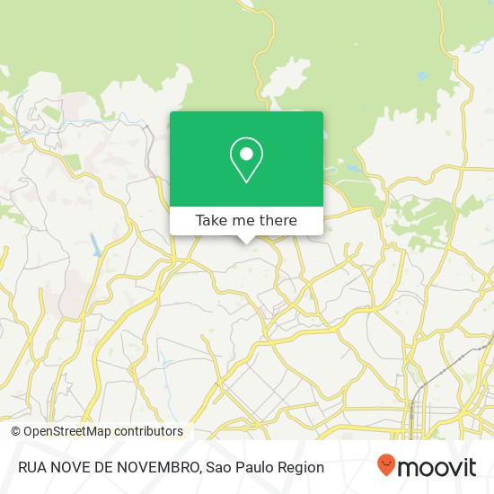 Mapa RUA NOVE DE NOVEMBRO