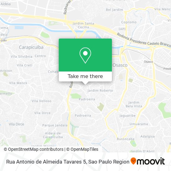 Mapa Rua Antonio de Almeida Tavares 5