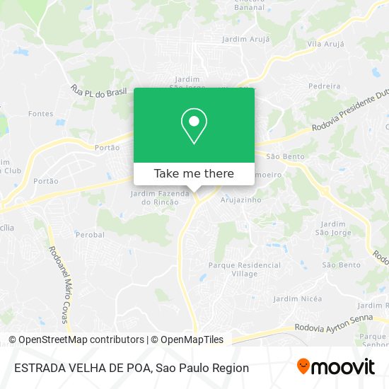 Mapa ESTRADA VELHA DE POA