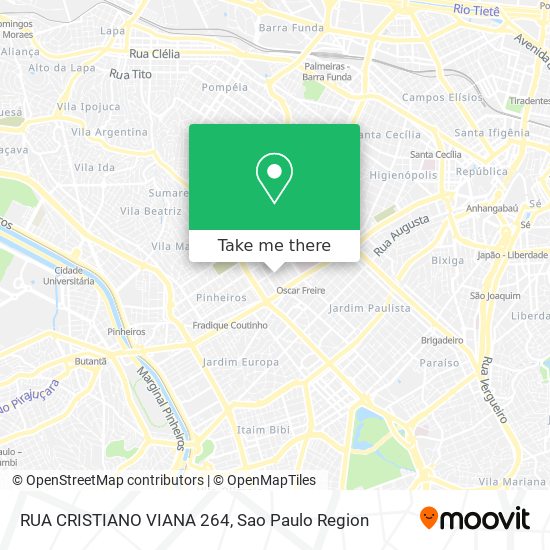 RUA CRISTIANO VIANA 264 map