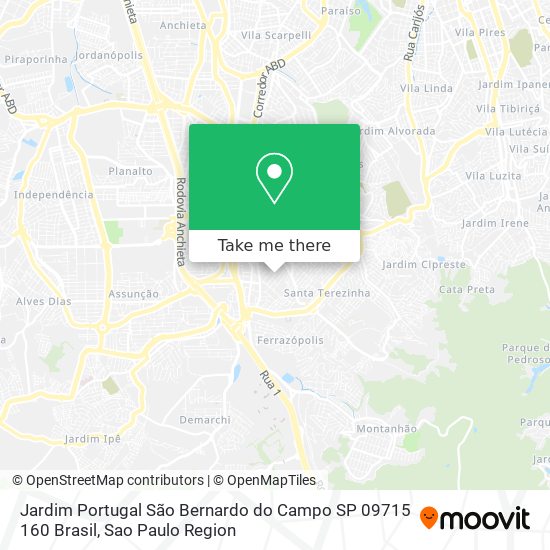 Jardim Portugal  São Bernardo do Campo   SP  09715 160  Brasil map