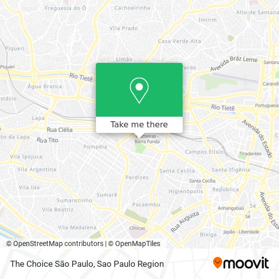 The Choice São Paulo map