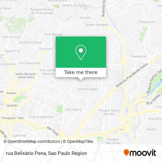 Mapa rua Belisário Pena