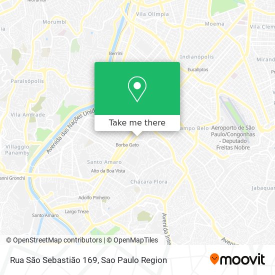 Mapa Rua São Sebastião 169