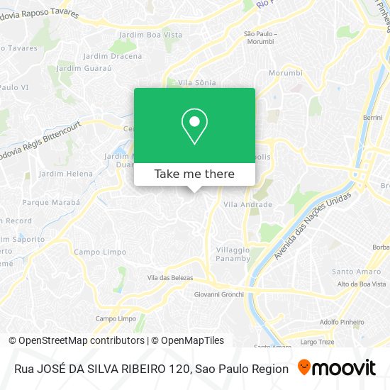 Mapa Rua JOSÉ DA SILVA RIBEIRO 120