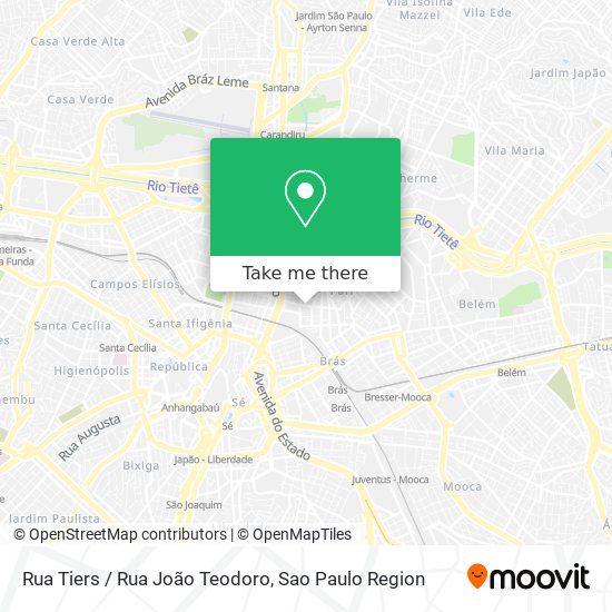 Mapa Rua Tiers / Rua João Teodoro