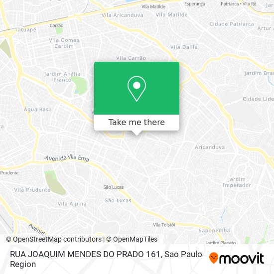 RUA JOAQUIM MENDES DO PRADO 161 map