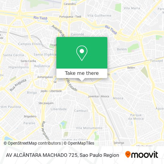 Mapa AV ALCÂNTARA MACHADO 725
