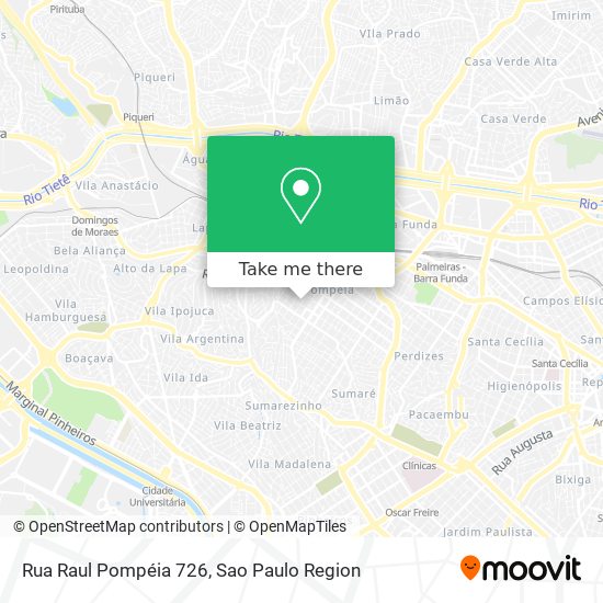 Rua Raul Pompéia 726 map