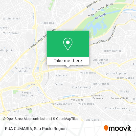 Mapa RUA CUMARIA