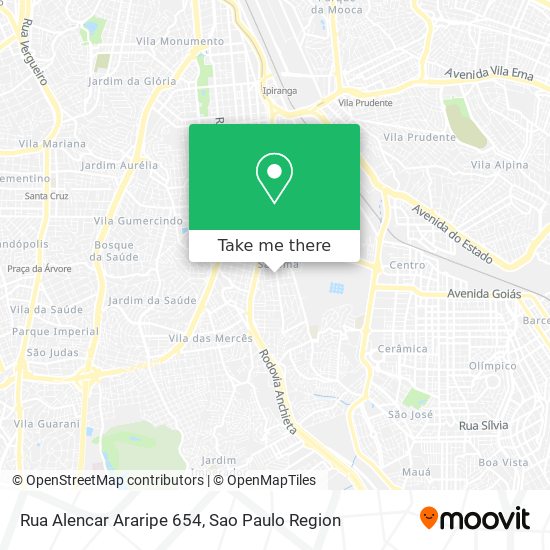 Mapa Rua Alencar Araripe 654