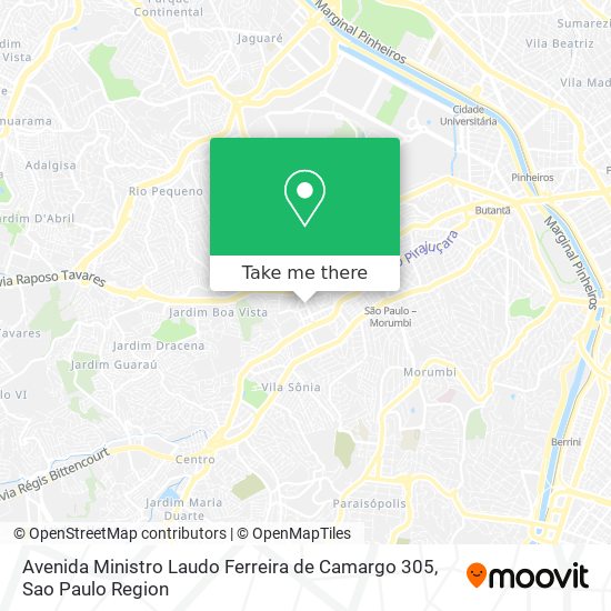 Avenida Ministro Laudo Ferreira de Camargo 305 map