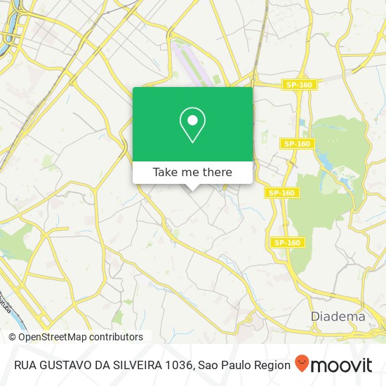 Mapa RUA GUSTAVO DA SILVEIRA 1036