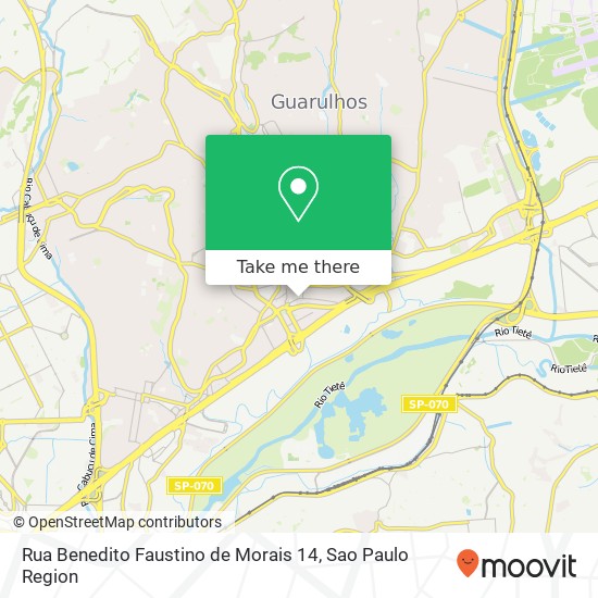 Mapa Rua Benedito Faustino de Morais 14