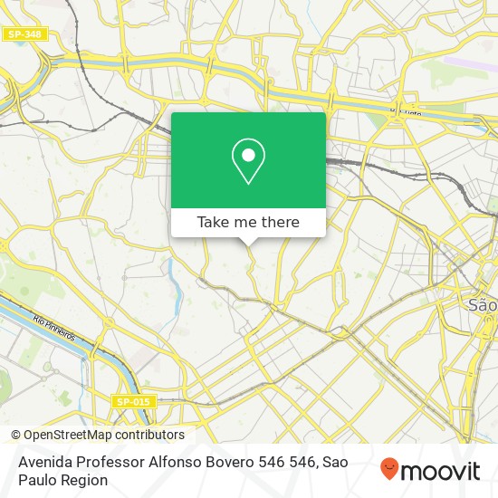 Mapa Avenida Professor Alfonso Bovero 546 546