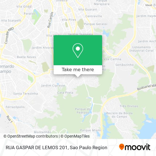 RUA GASPAR DE LEMOS 201 map