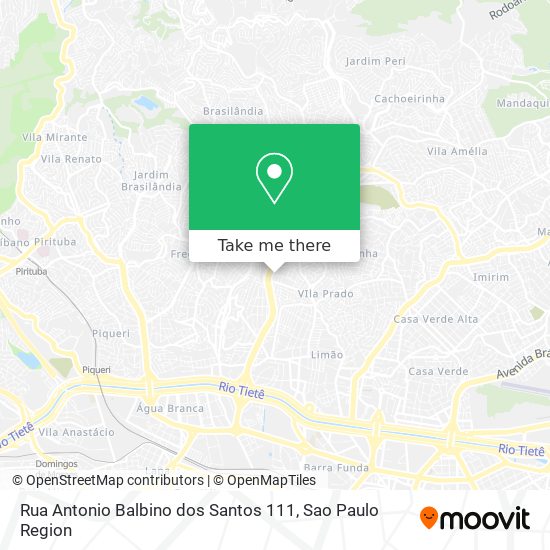 Mapa Rua Antonio Balbino dos Santos 111