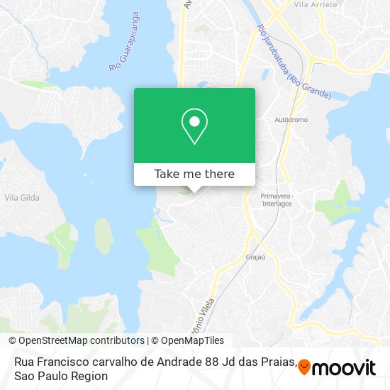 Rua Francisco carvalho de Andrade  88   Jd  das Praias map