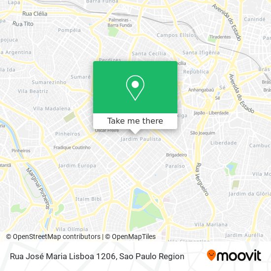 Mapa Rua José Maria Lisboa 1206