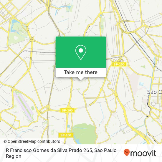 Mapa R Francisco Gomes da Silva Prado 265