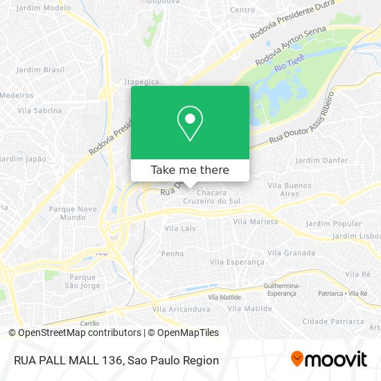 Mapa RUA PALL MALL 136