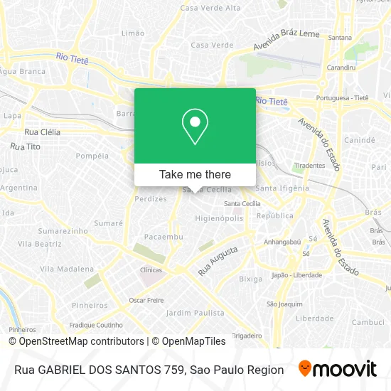 Rua GABRIEL DOS SANTOS 759 map