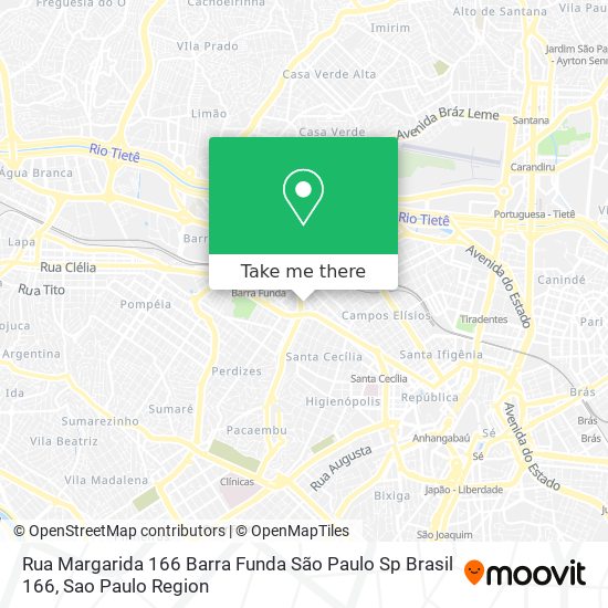 Mapa Rua Margarida  166   Barra Funda  São Paulo   Sp  Brasil 166