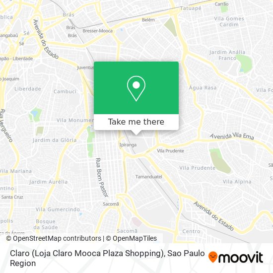 Mapa Claro (Loja Claro Mooca Plaza Shopping)