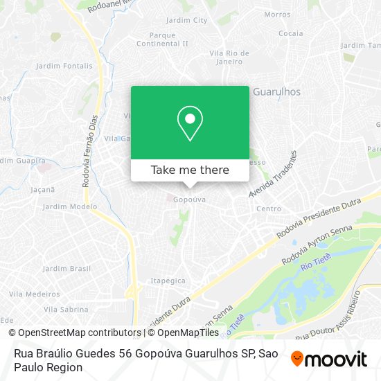 Rua Braúlio Guedes  56 Gopoúva  Guarulhos   SP map