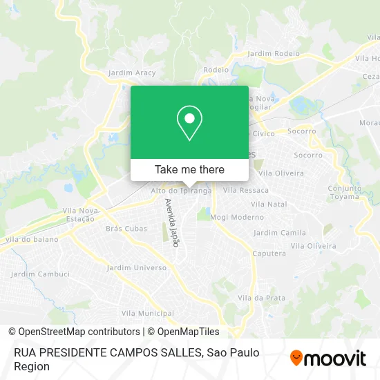 RUA PRESIDENTE CAMPOS SALLES map