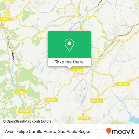 Aveni Felipe Carrillo Puerto map