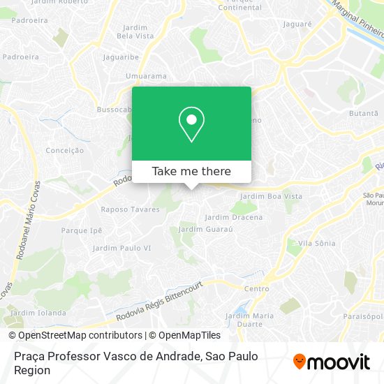 Mapa Praça Professor Vasco de Andrade