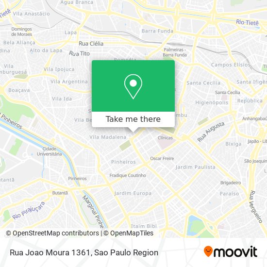 Rua Joao Moura 1361 map