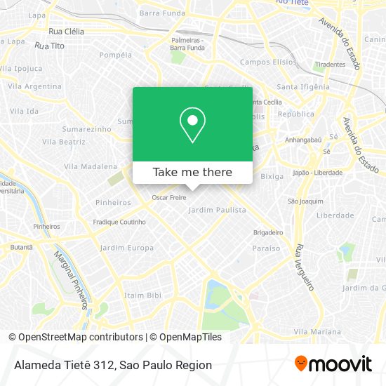 Alameda Tietê 312 map