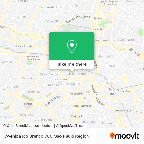 Mapa Avenida Rio Branco 780