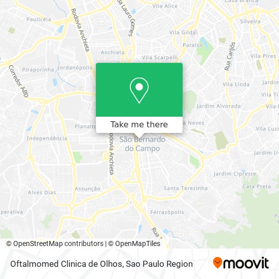 Mapa Oftalmomed Clinica de Olhos