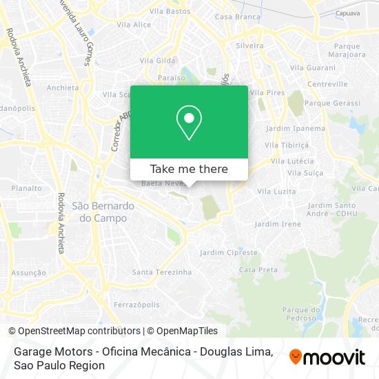 Garage Motors - Oficina Mecânica - Douglas Lima map