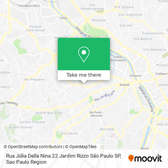 Mapa Rua Júlia Della Nina  22   Jardim Rizzo   São Paulo   SP