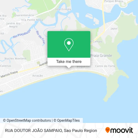 RUA DOUTOR JOÃO SAMPAIO map