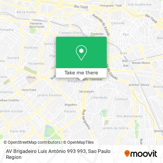 Mapa AV Brigadeiro Luís Antônio 993 993