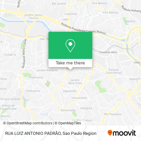RUA LUIZ ANTONIO PADRÃO map