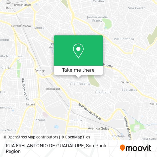 Mapa RUA FREI ANTONIO DE GUADALUPE