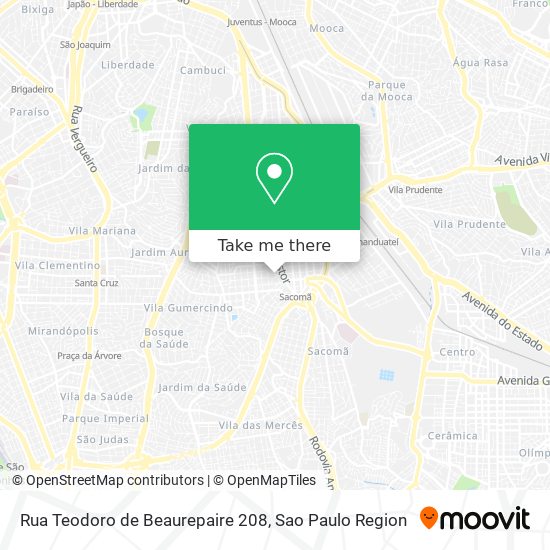 Mapa Rua Teodoro de Beaurepaire 208